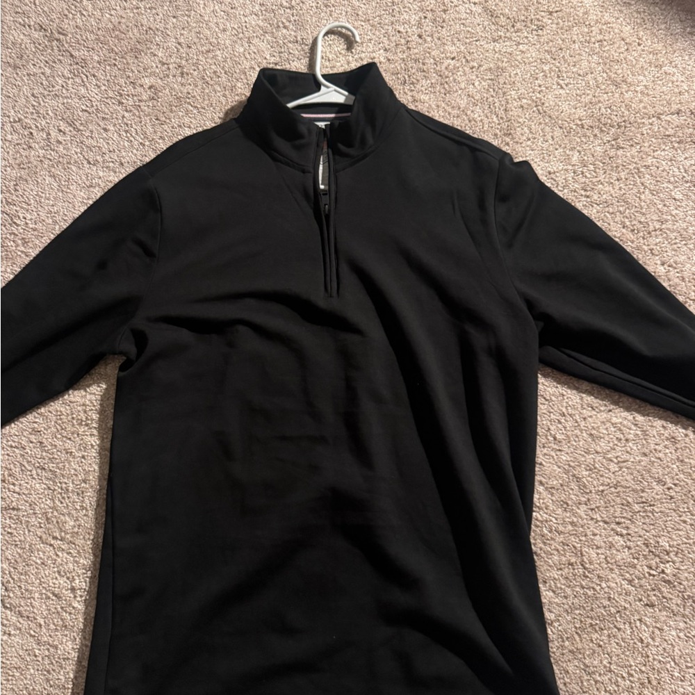 Weatherproof vintage Weatherproof Black Zip Up Sweater with High Collar